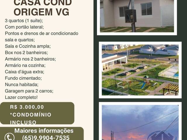 #420 - Casa para Venda em Várzea Grande - MT - 2